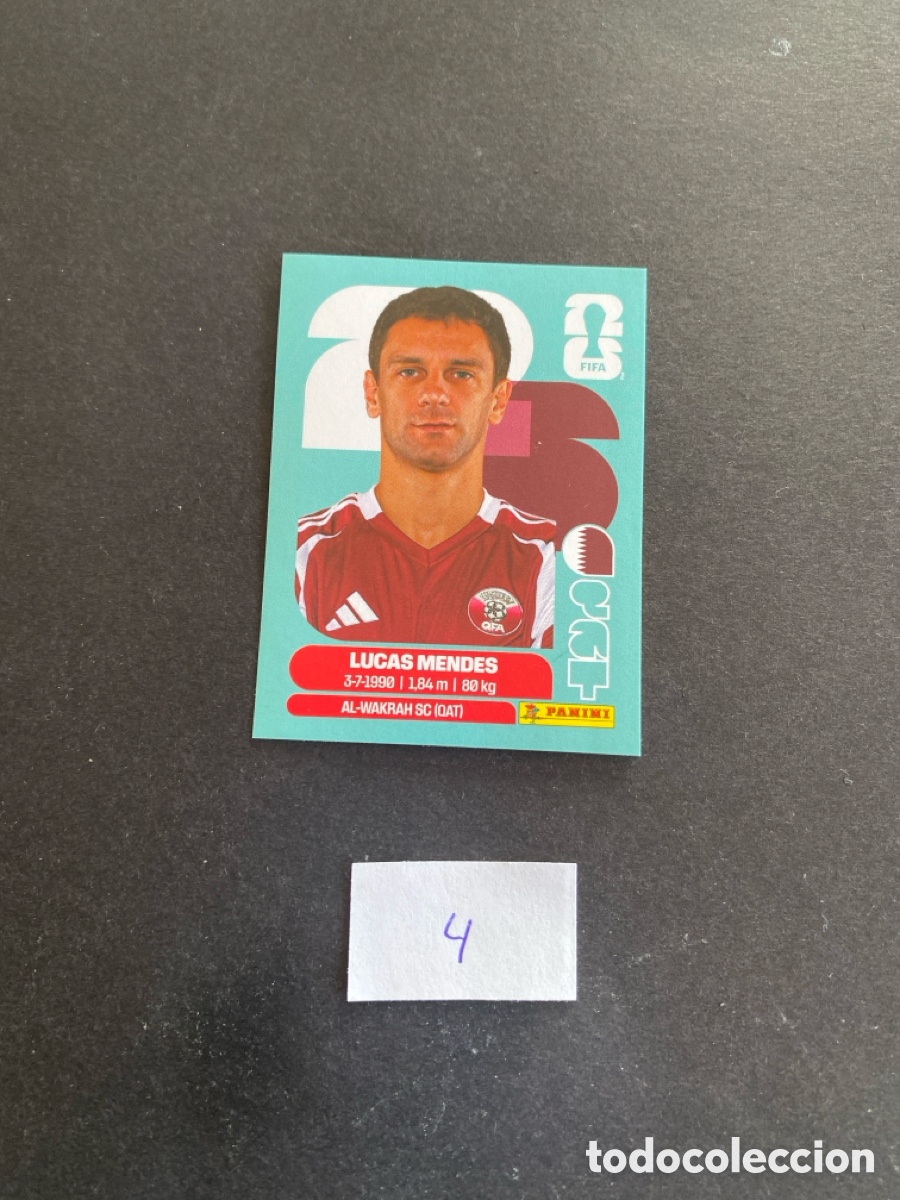Cromos de F&uacute;tbol: Cromo Qatar Mundial 26 N* 4 nuevo
