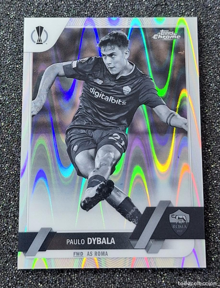 Cromos de F&uacute;tbol: Paulo Dybala As Roma Topps Chrome Soccer #159 Wave Black & White