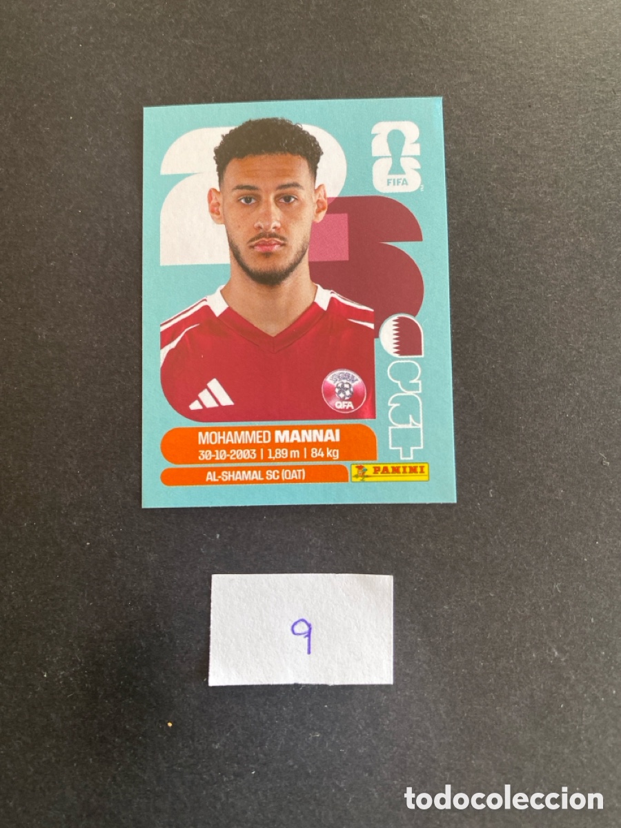 Cromos de F&uacute;tbol: Cromo Qatar Mundial 26 N* 9 nuevo