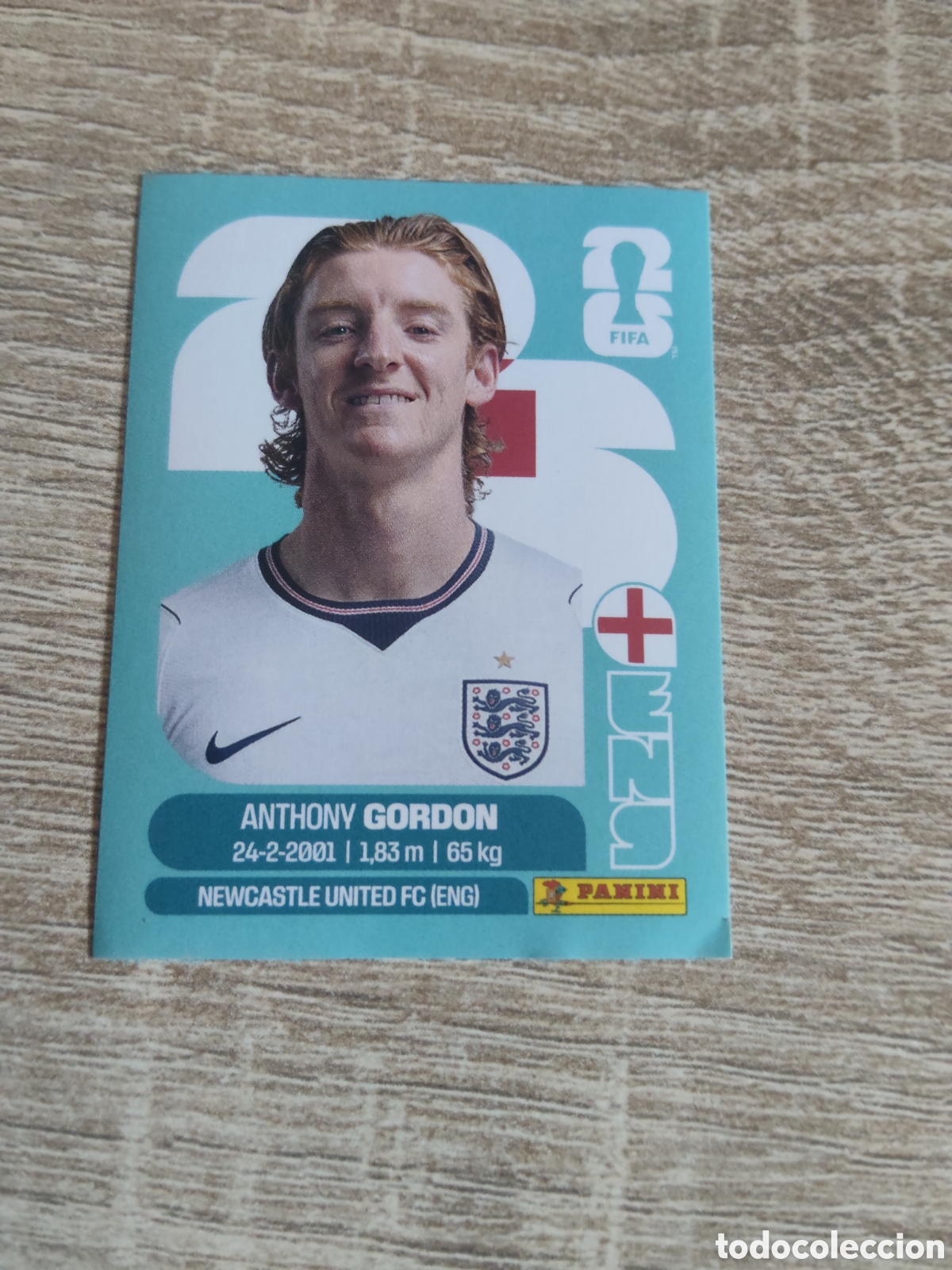 Cromos de F&uacute;tbol: Panini mundial 2026 ENG 15 Anthony Gordon Inglaterra