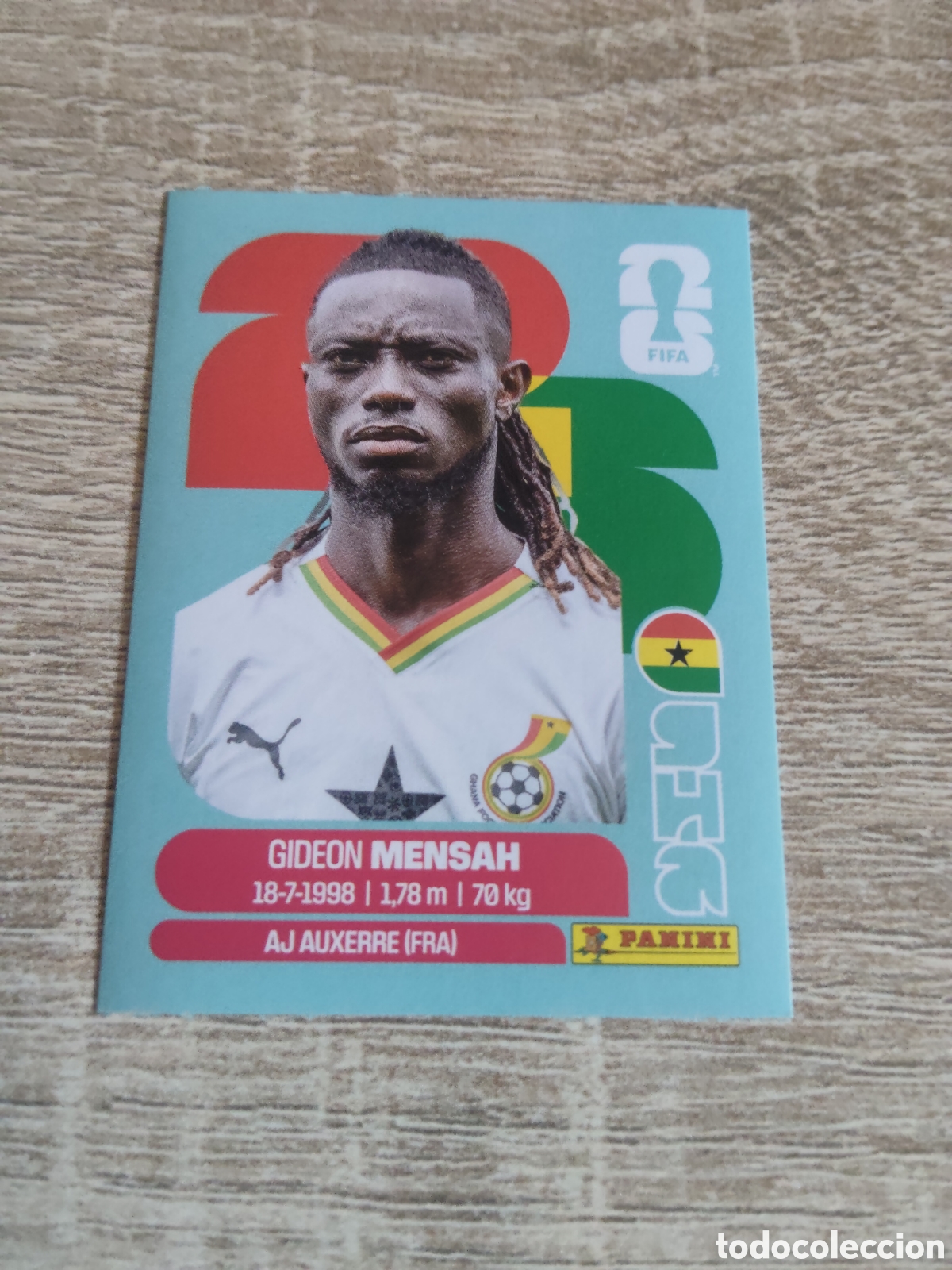 Cromos de F&uacute;tbol: Panini mundial 2026 GHA 7 Gideon Mensah Ghana