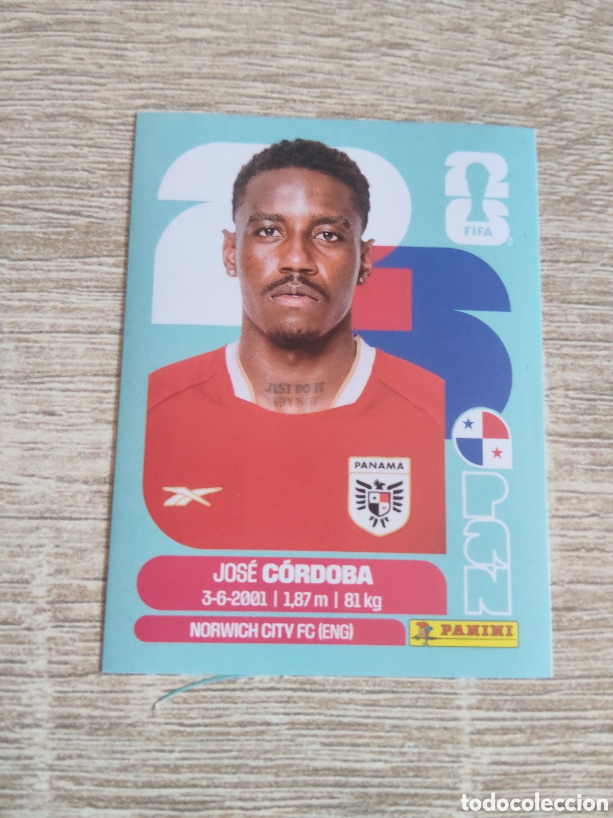 Cromos de F&uacute;tbol: Panini mundial 2026 PAN 8 Jos&eacute; C&oacute;rdoba Panam&aacute;