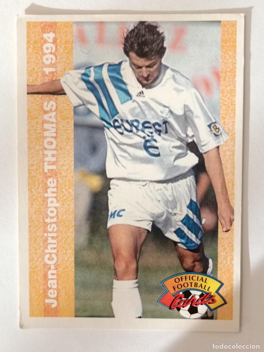 Football Stickers: #143 JEAN-CHRISTOPHE THOMAS (OLYMPIQUE MARSELLA) FOOTBALL CARD 1993/1994 PANINI