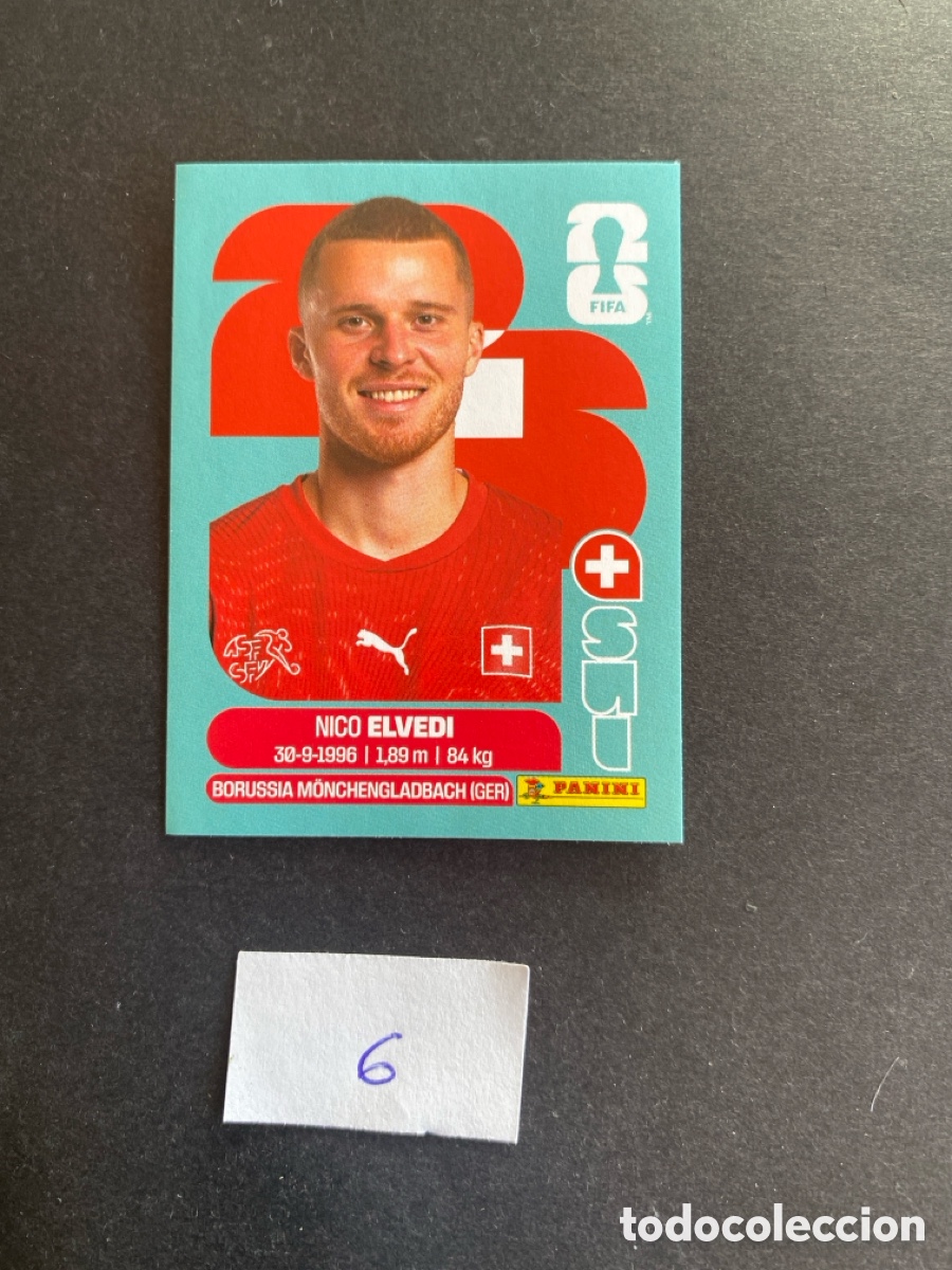Cromos de F&uacute;tbol: Cromo Suiza Mundial 26 N* 6 nueva