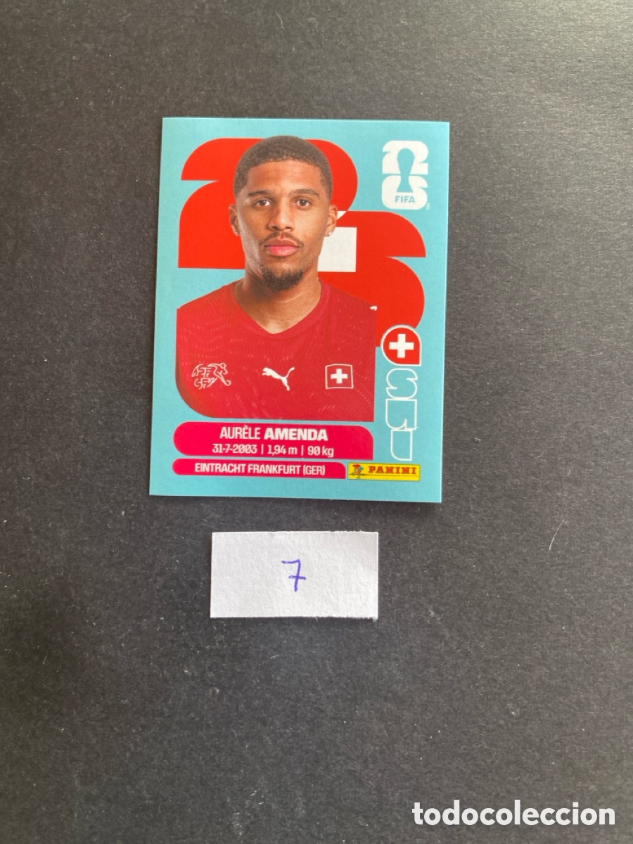 Cromos de F&uacute;tbol: Cromo Suiza Mundial 26 N* 7 nueva