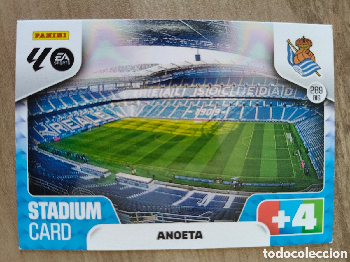 Cromos de F&uacute;tbol: Estadium Card Anoeta 289 Bis Real Sociedad Adrenalyn XL Liga 25 26
