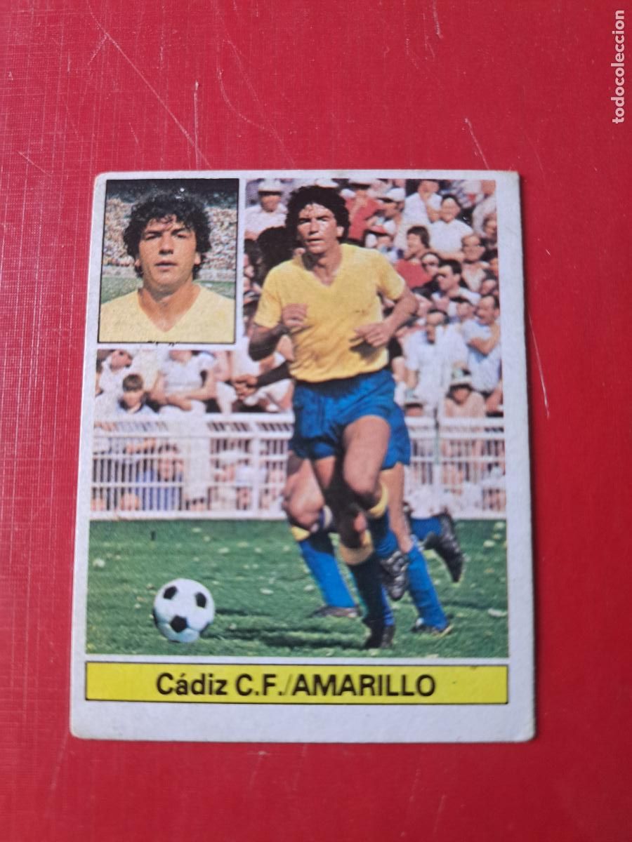 Football Stickers: MEU ESTE 81 82 1981 1982 AMARILLO CADIZ NUNCA PEGADO