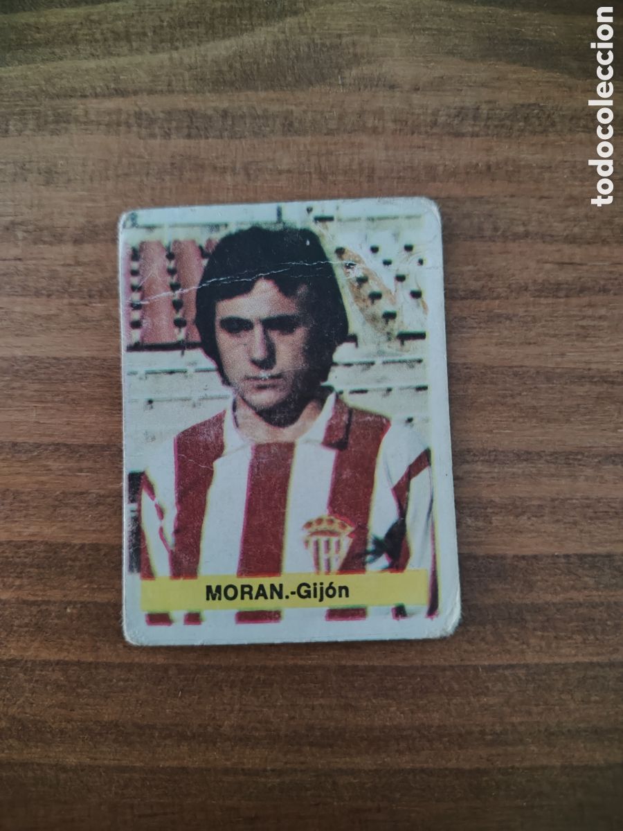 Cromos de F&uacute;tbol: Fini 75 76 sin pegar dep&oacute;sito MA Sporting Gij&oacute;n Mor&aacute;n LEER