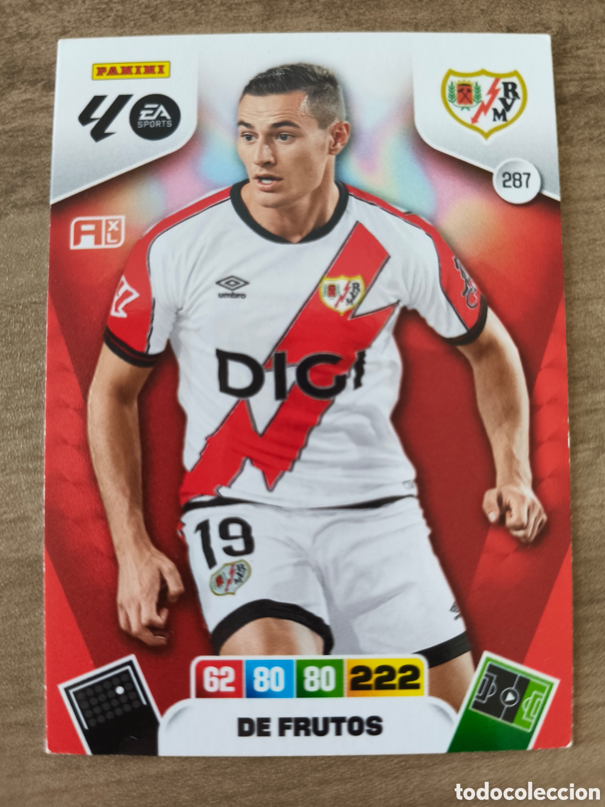 Cromos de F&uacute;tbol: De Frutos 287 Rayo Vallecano Adrenalyn XL Liga 25 26