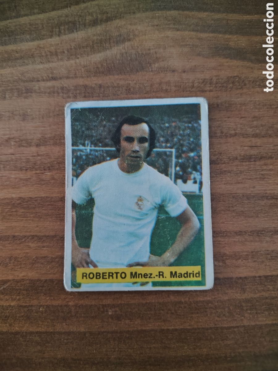 Cromos de F&uacute;tbol: Fini 75 76 sin pegar dep&oacute;sito MA Real Madrid Roberto Mart&iacute;nez LEER