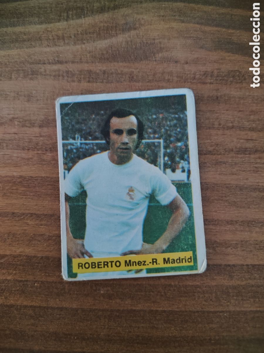 Cromos de F&uacute;tbol: Fini 75 76 sin pegar dep&oacute;sito MA Real Madrid Roberto Mart&iacute;nez LEER