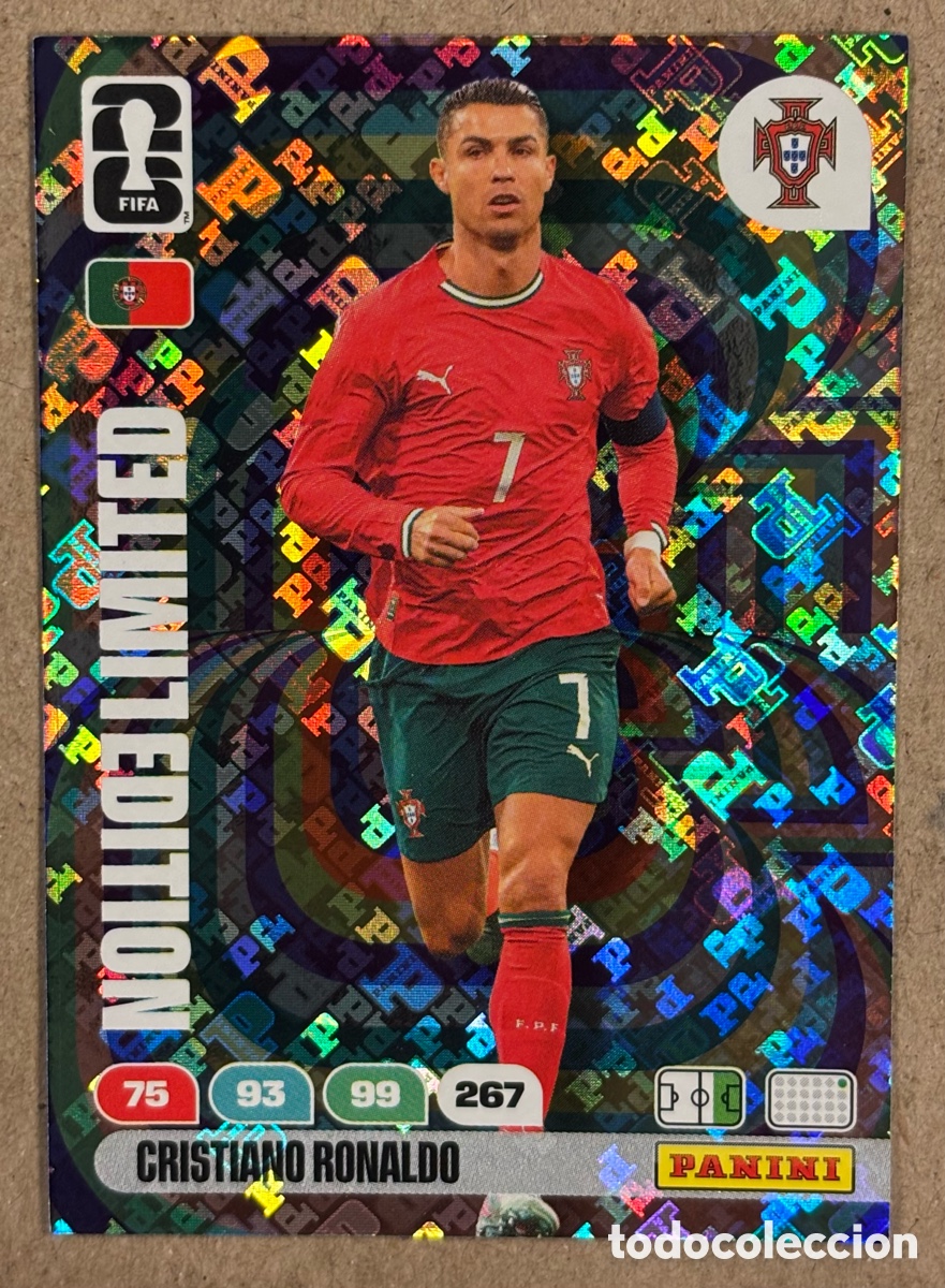 Cromos de Futebol: CRISTIANO RONALDO (PORTUGAL). CARTA LIMITED EDITION PANINI ADRENALYN XL FIFA WORLD CUP 2026
