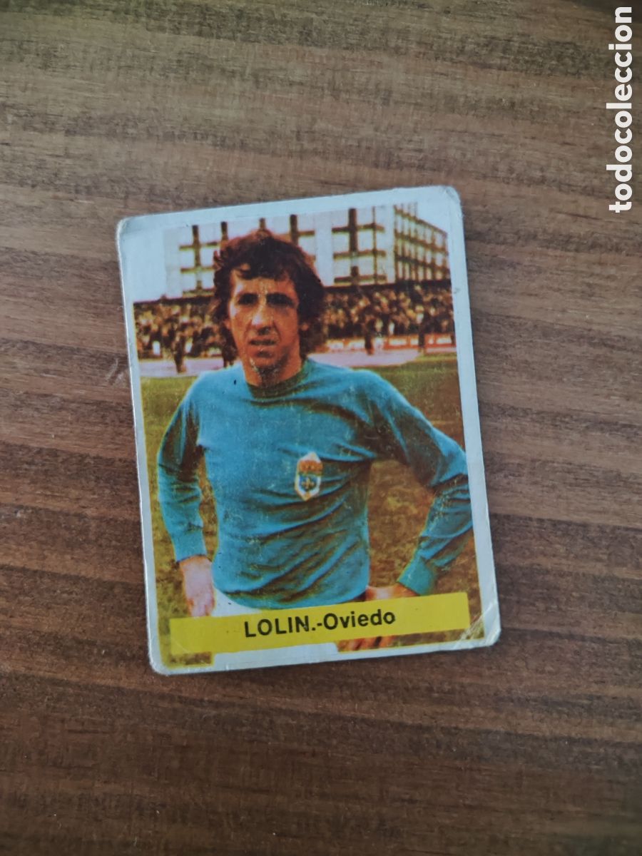 Cromos de F&uacute;tbol: Fini 75 76 sin pegar dep&oacute;sito MA Oviedo Lol&iacute;n LEER