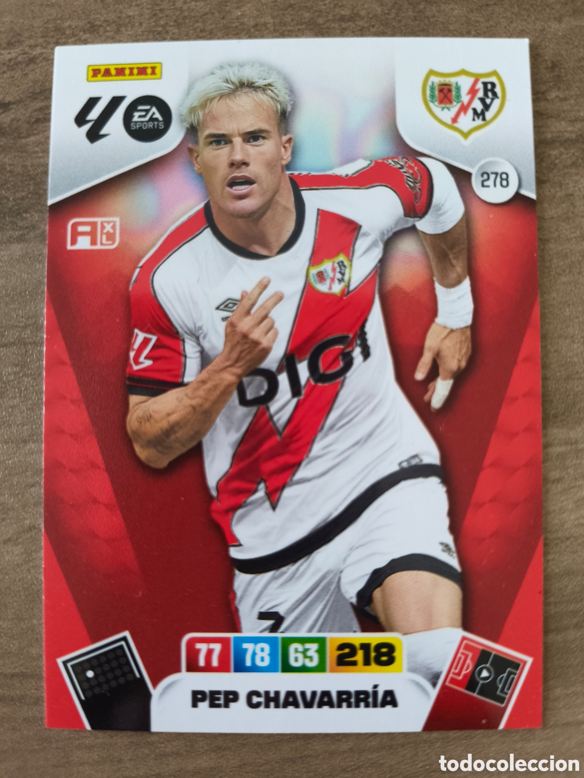 Cromos de F&uacute;tbol: Pep Chavarria 278 Rayo Vallecano Adrenalyn XL Liga 25 26