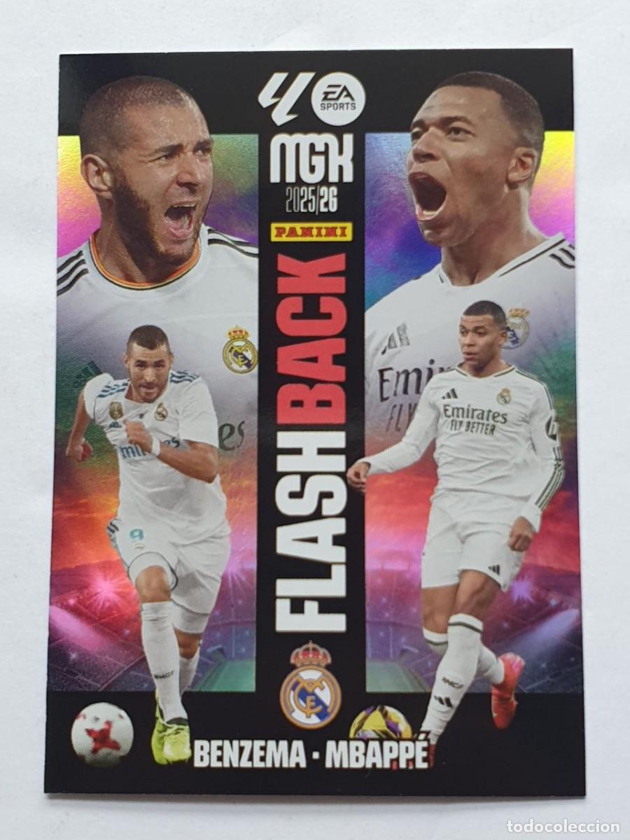 Cromos de F&uacute;tbol: FLASH BACK #425 BENZEMA-MBAPP&Eacute; (Real Madrid) - Panini MGK La Liga 2025-26