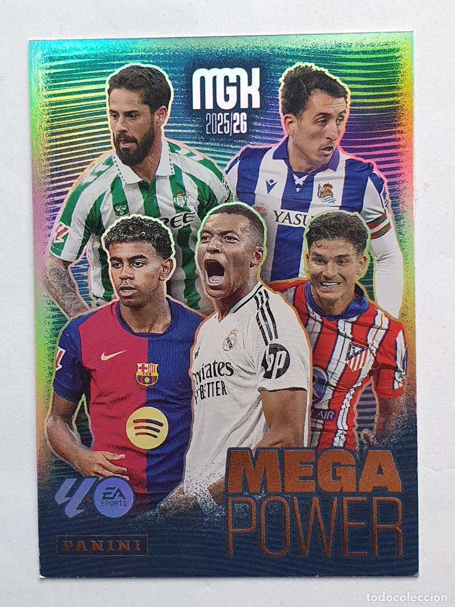Cromos de F&uacute;tbol: MEGA POWER #441 ISCO-YAMAL-MBAPP&Eacute;-JULI&Aacute;N &Aacute;LVAREZ-OYARZABAL - Panini MGK La Liga 2025-26