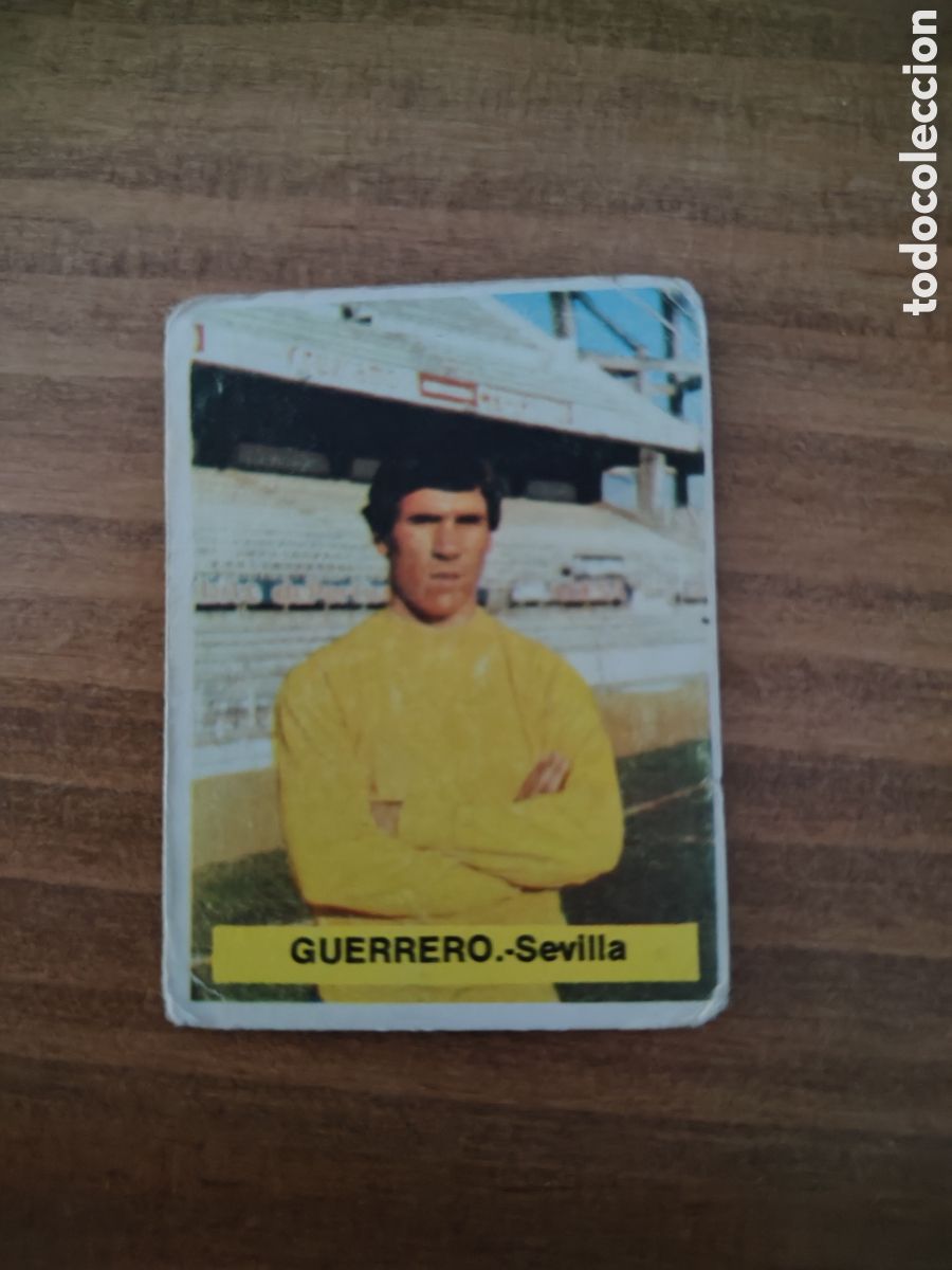 Cromos de F&uacute;tbol: Fini 75 76 sin pegar dep&oacute;sito MA Sevilla Guerrero LEER