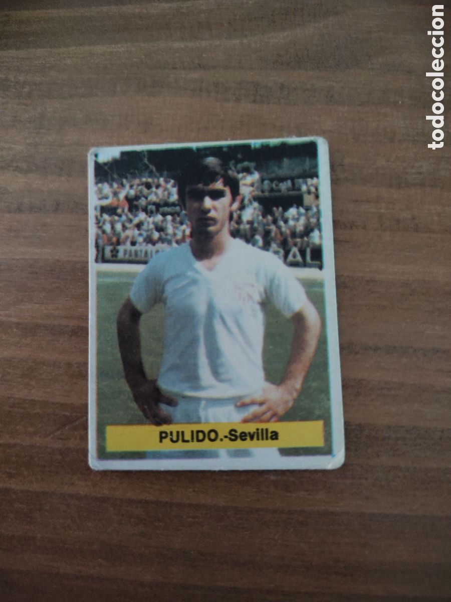 Cromos de F&uacute;tbol: Fini 75 76 sin pegar dep&oacute;sito MA Sevilla Pulido LEER