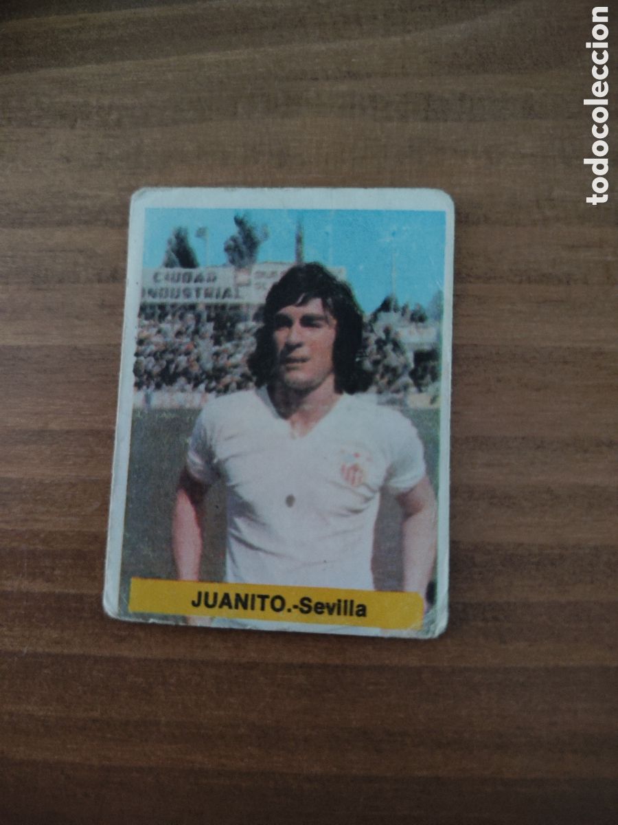 Cromos de F&uacute;tbol: Fini 75 76 sin pegar dep&oacute;sito MA Sevilla Juanito LEER