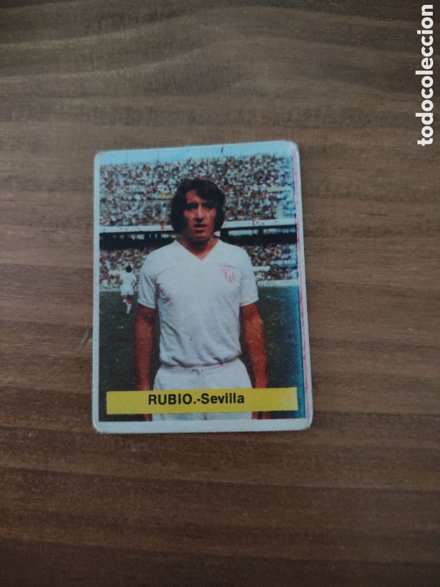 Cromos de F&uacute;tbol: Fini 75 76 sin pegar dep&oacute;sito MA Sevilla Rubio LEER