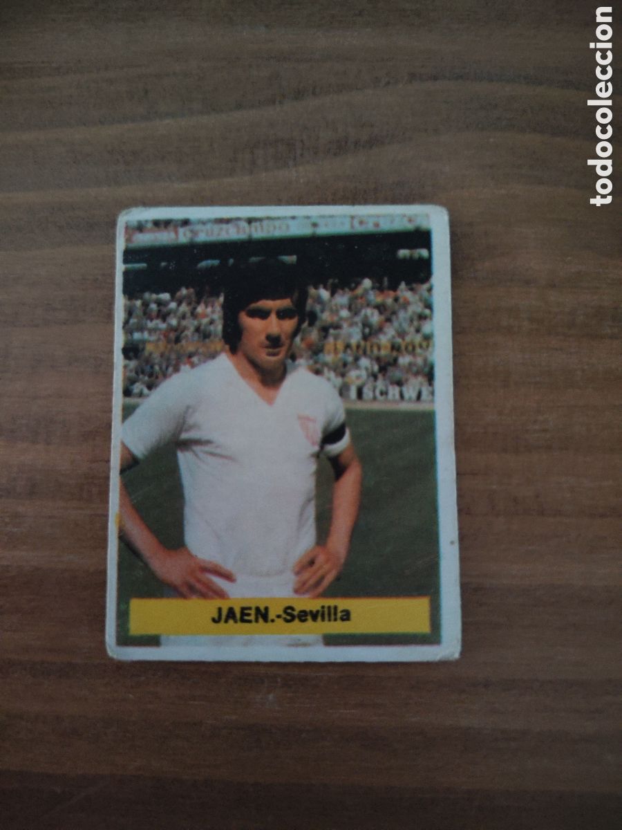 Cromos de F&uacute;tbol: Fini 75 76 sin pegar dep&oacute;sito MA Sevilla Ja&eacute;n LEER