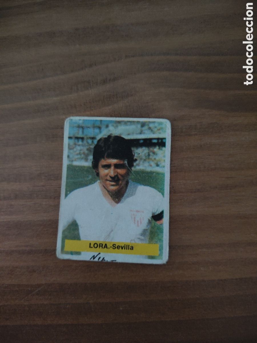 Cromos de F&uacute;tbol: Fini 75 76 sin pegar dep&oacute;sito MA Sevilla Lora LEER