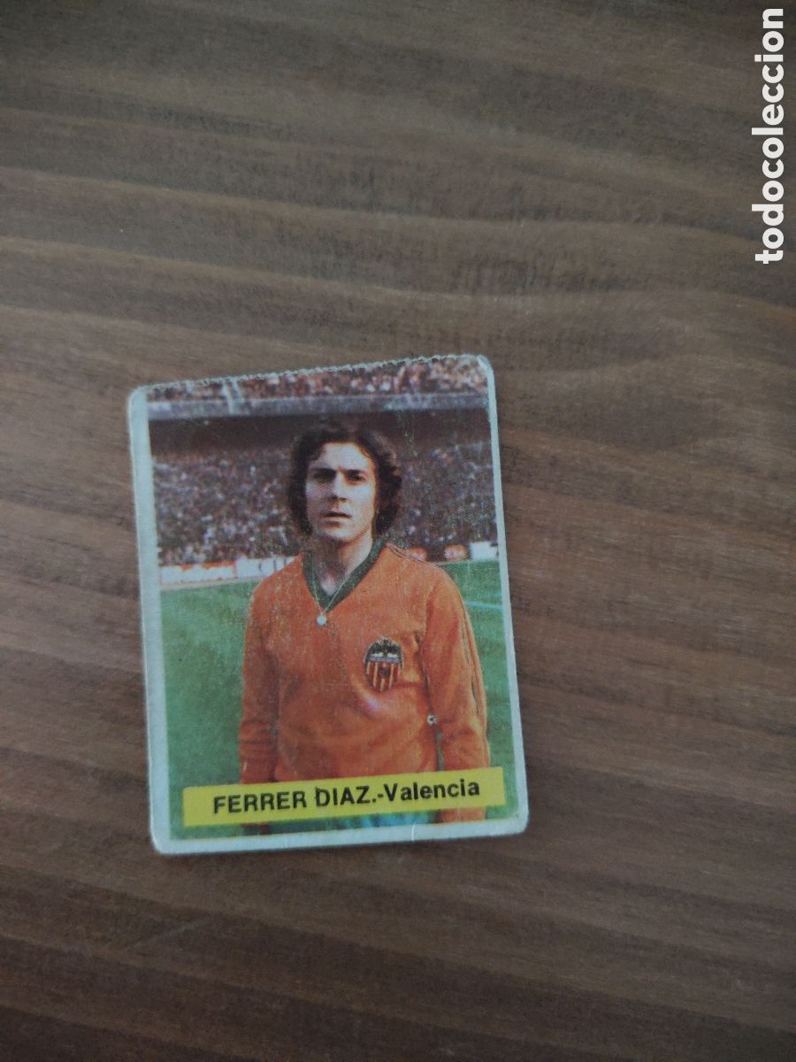 Cromos de F&uacute;tbol: Fini 75 76 sin pegar dep&oacute;sito MA Valencia Ferrer D&iacute;az LEER