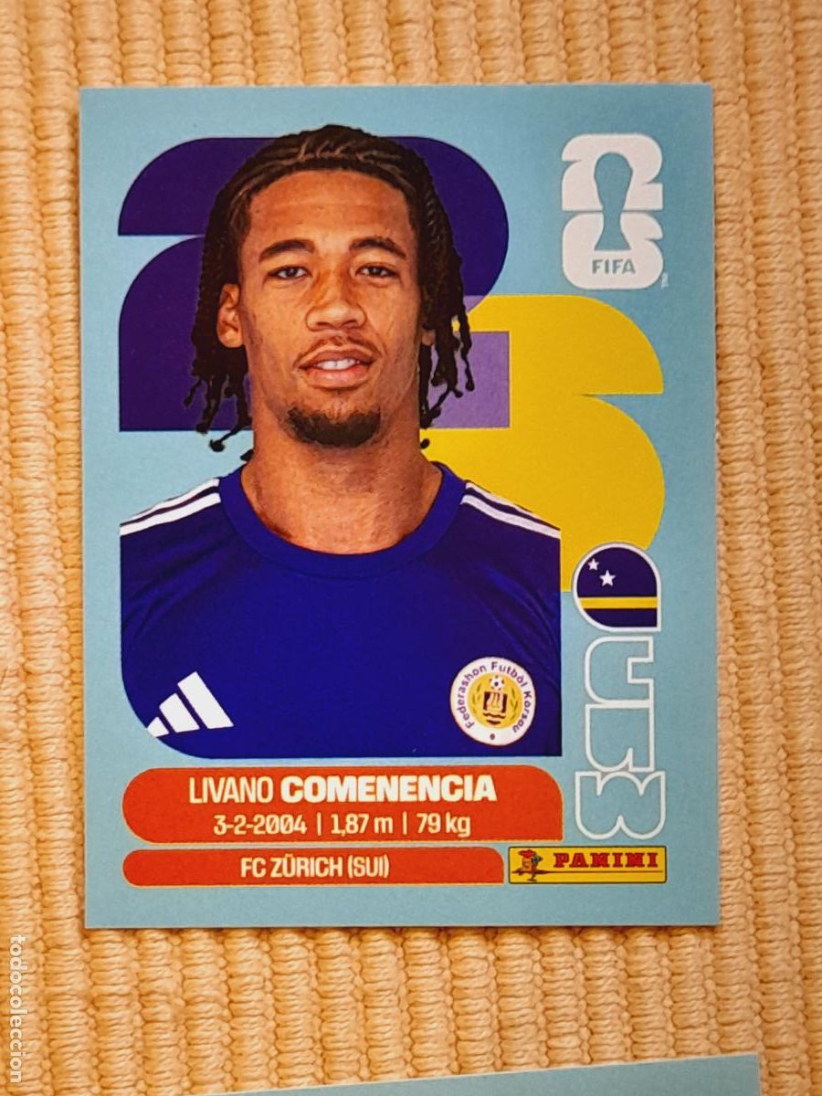 Cromos de F&uacute;tbol: CROMO CUW 9 Livano Comenencia CURACAO. FIFA WORLD CUP 2026 (MUNDIAL MEXICO EE.UU CANADA) STICKERS