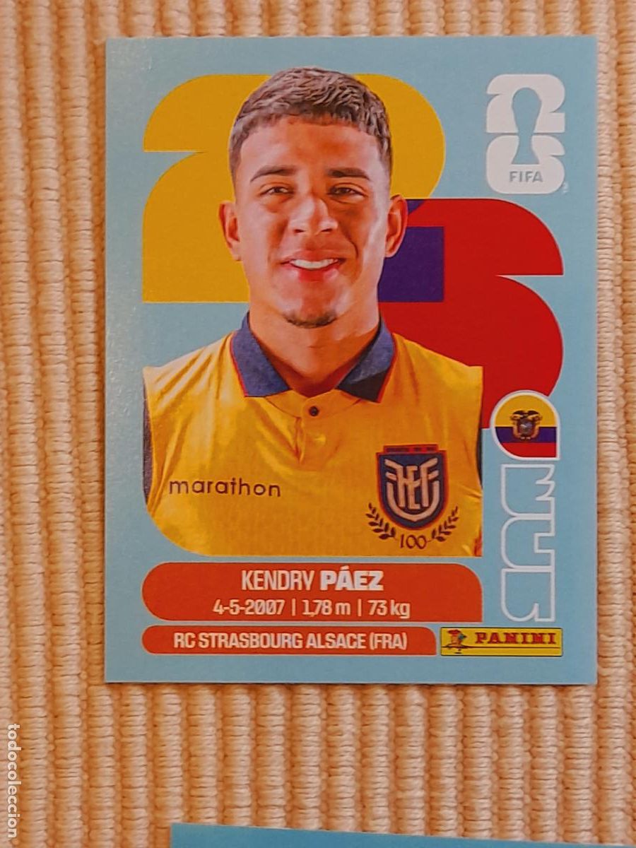 Cromos de F&uacute;tbol: CROMO ECU 11 Kendry P&aacute;ez, ECUADOR. FIFA WORLD CUP 2026 (MUNDIAL MEXICO EE.UU CANADA) STICKERS