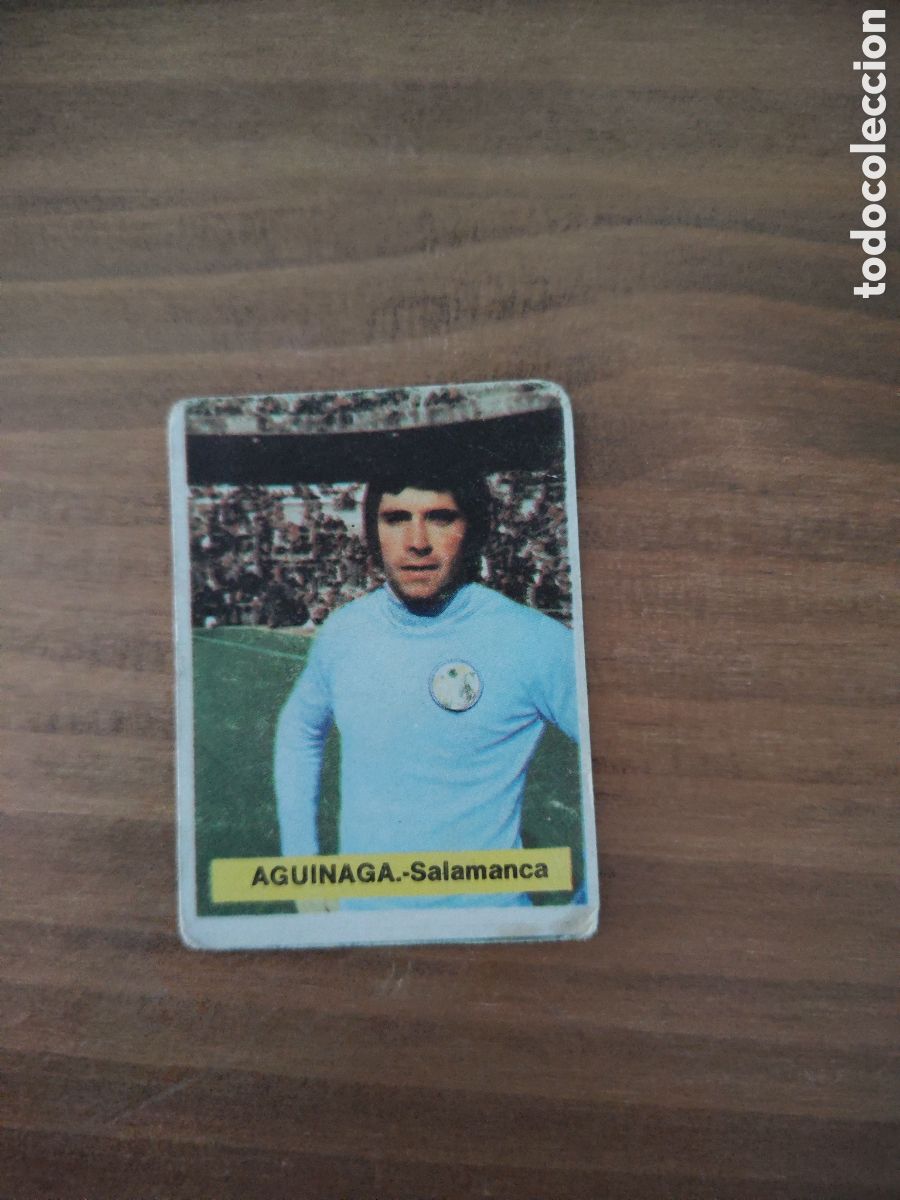 Cromos de F&uacute;tbol: Fini 75 76 sin pegar dep&oacute;sito MA UD Salamanca Aguinaga LEER