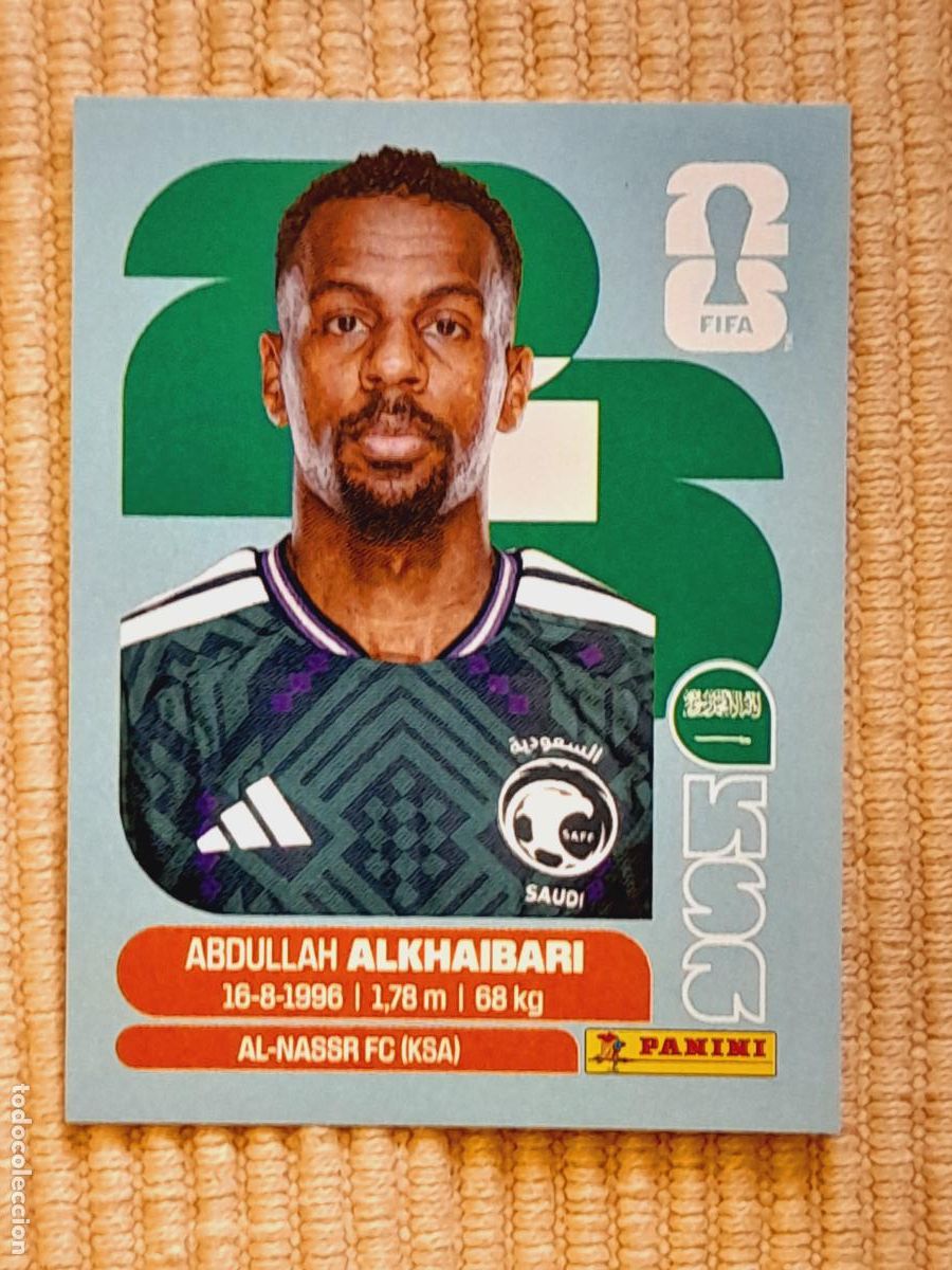 Cromos de F&uacute;tbol: CROMO KSA 11 Abdullah Alkhaibari, ARABIA. FIFA WORLD CUP 2026 (MUNDIAL MEXICO EE.UU CANADA) STICKERS