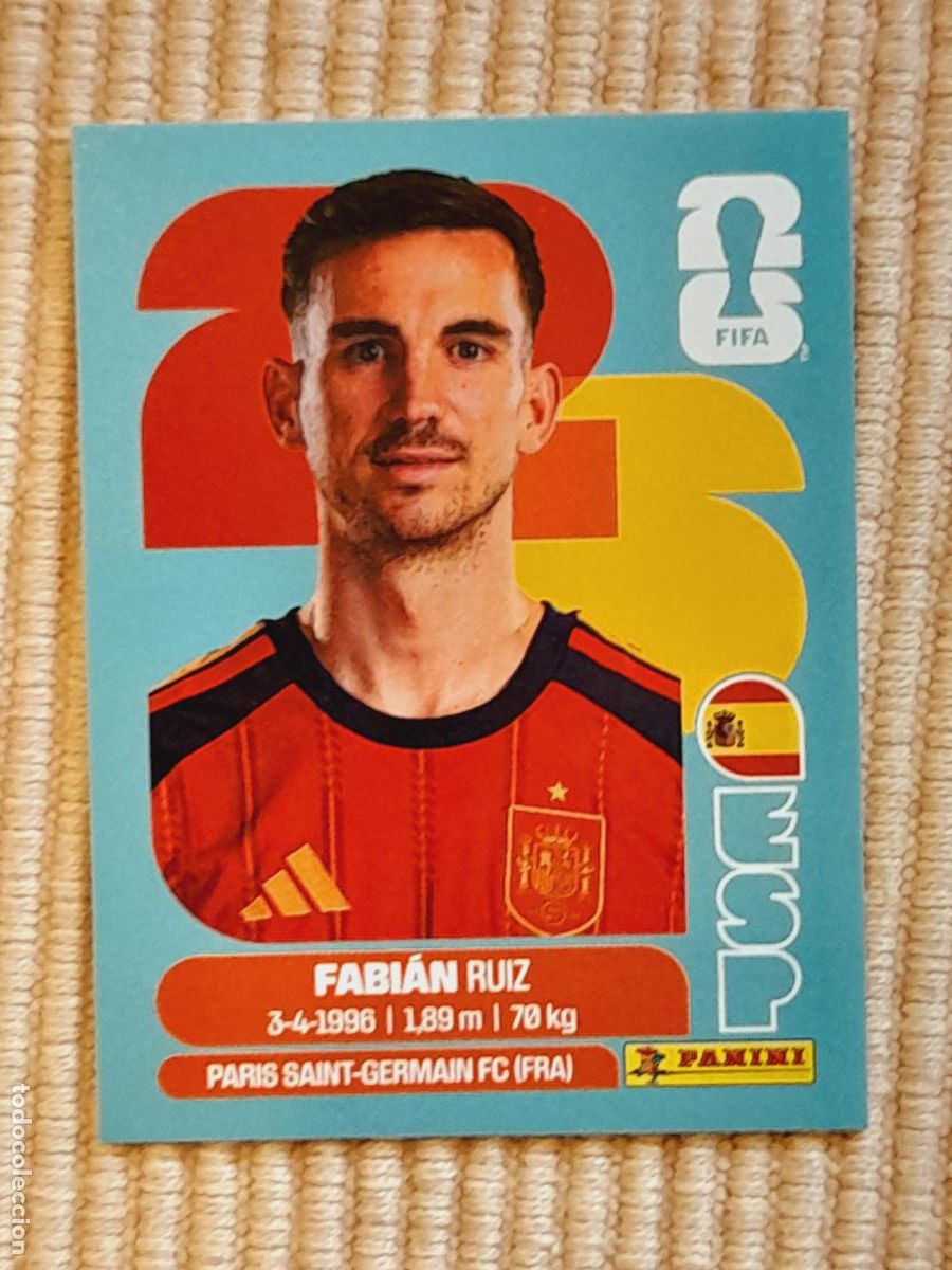 Cromos de F&uacute;tbol: CROMO ESP 12 FABIAN RUIZ, ESPA&Ntilde;A. FIFA WORLD CUP 2026 (MUNDIAL MEXICO EE.UU CANADA) STICKERS