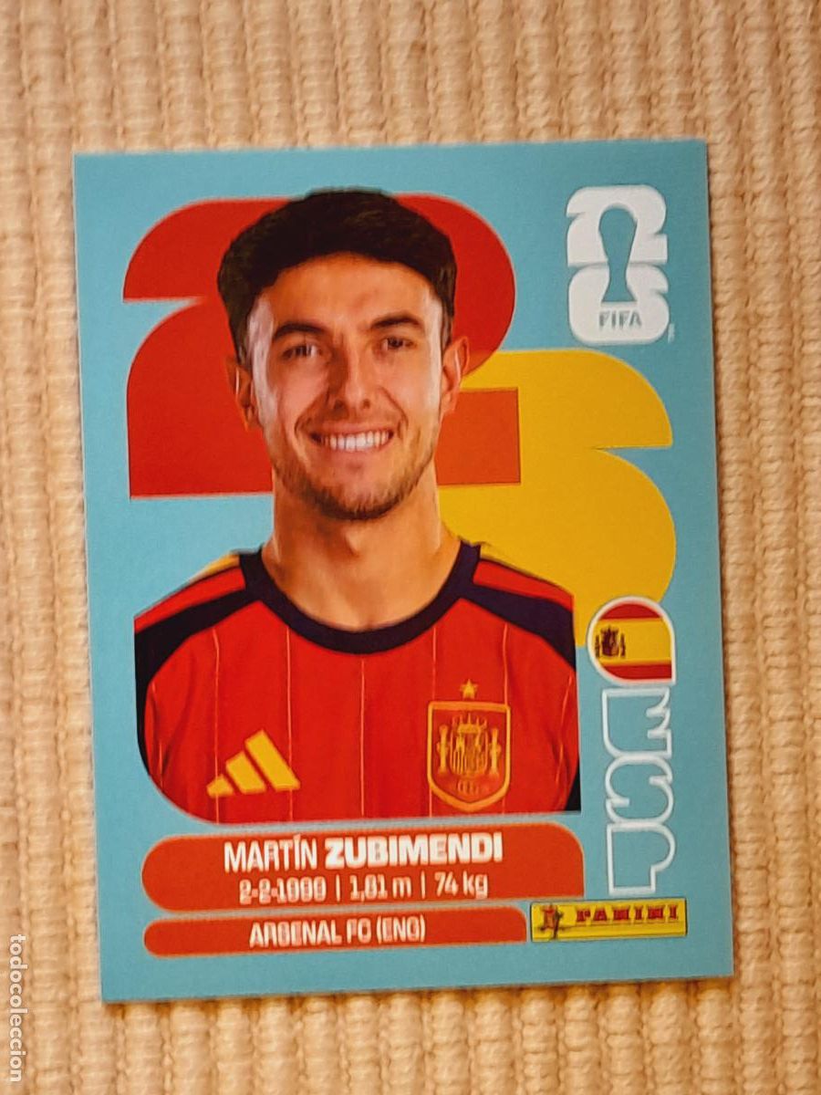 Cromos de F&uacute;tbol: CROMO ESP 9 MARTIN ZUBIMENDI, ESPA&Ntilde;A. FIFA WORLD CUP 2026 (MUNDIAL MEXICO EE.UU CANADA) STICKERS