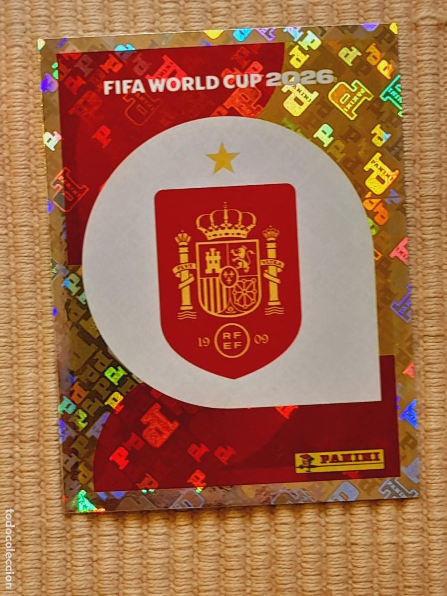 Cromos de F&uacute;tbol: CROMO ESP 1 ESCUDO ESPA&Ntilde;A. FIFA WORLD CUP 2026 (MUNDIAL MEXICO EE.UU CANADA) STICKERS