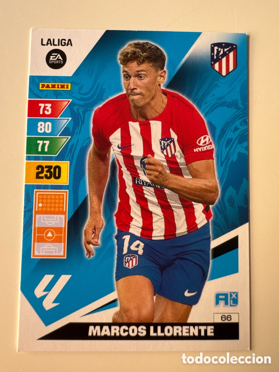 Cromos de F&uacute;tbol: PANINI ADRENALYN XL La Liga 2023 2024 23 24 Marcos Llorente Atl&eacute;tico de Madrid N&ordm; 66