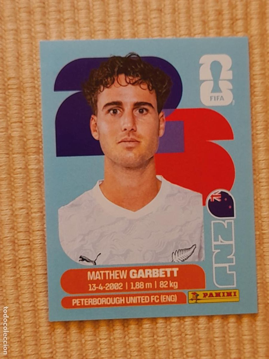 Cromos de F&uacute;tbol: CROMO NZL 14 Matthew Garbet NUEVA ZELANDA FIFA WORLD CUP 2026 (MUNDIAL MEXICO EE.UU CANADA) STICKERS