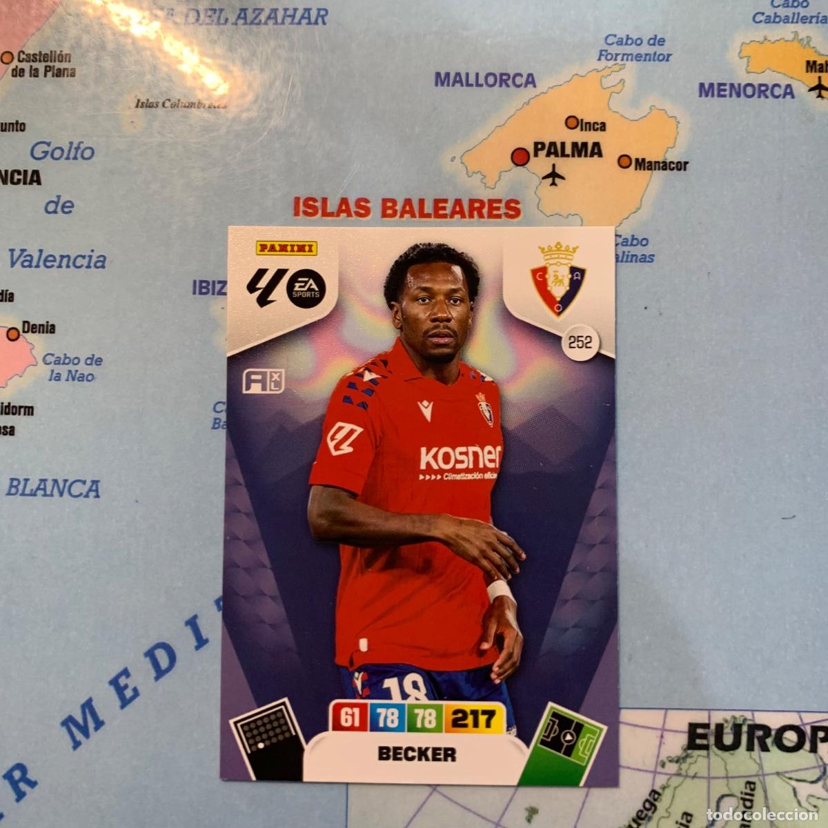 Cromos de F&uacute;tbol: Becker n&uacute;mero 252 del Osasuna cromo adrenalyn XL 25-26 2025-2026