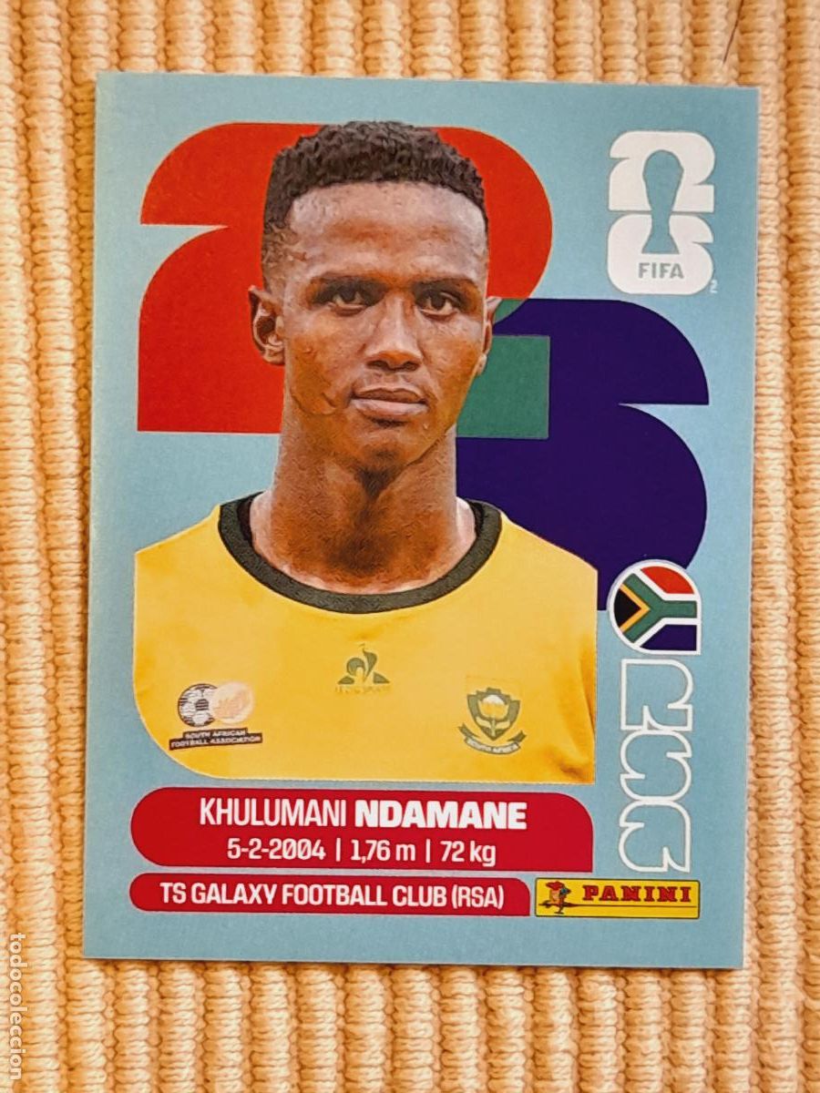Cromos de F&uacute;tbol: CROMO RSA 7 Khulumani Ndamane, SUDAFRICA. FIFA WORLD CUP 2026 (MUNDIAL MEXICO EE.UU CANADA) STICKERS
