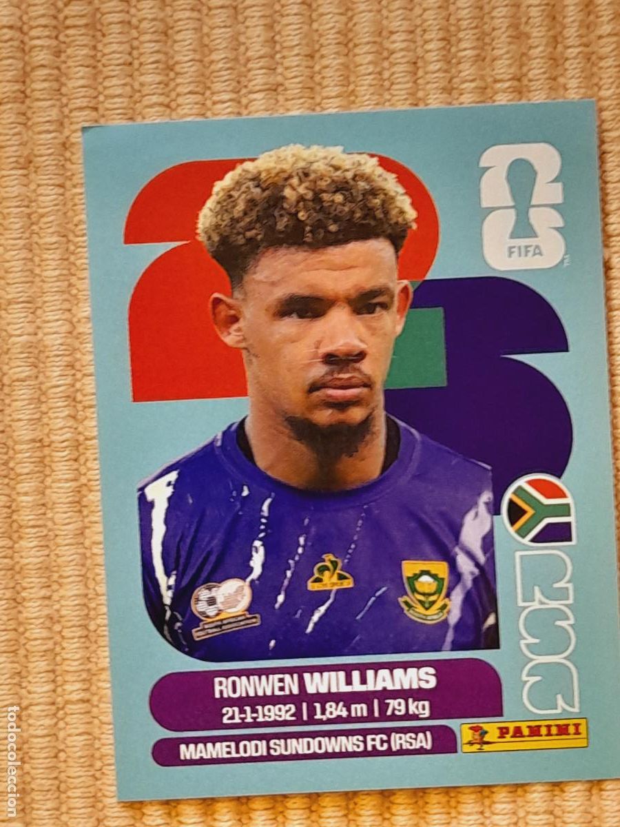Cromos de F&uacute;tbol: CROMO RSA 2 Ronwen Williams, SUDAFRICA. FIFA WORLD CUP 2026 (MUNDIAL MEXICO EE.UU CANADA) STICKERS