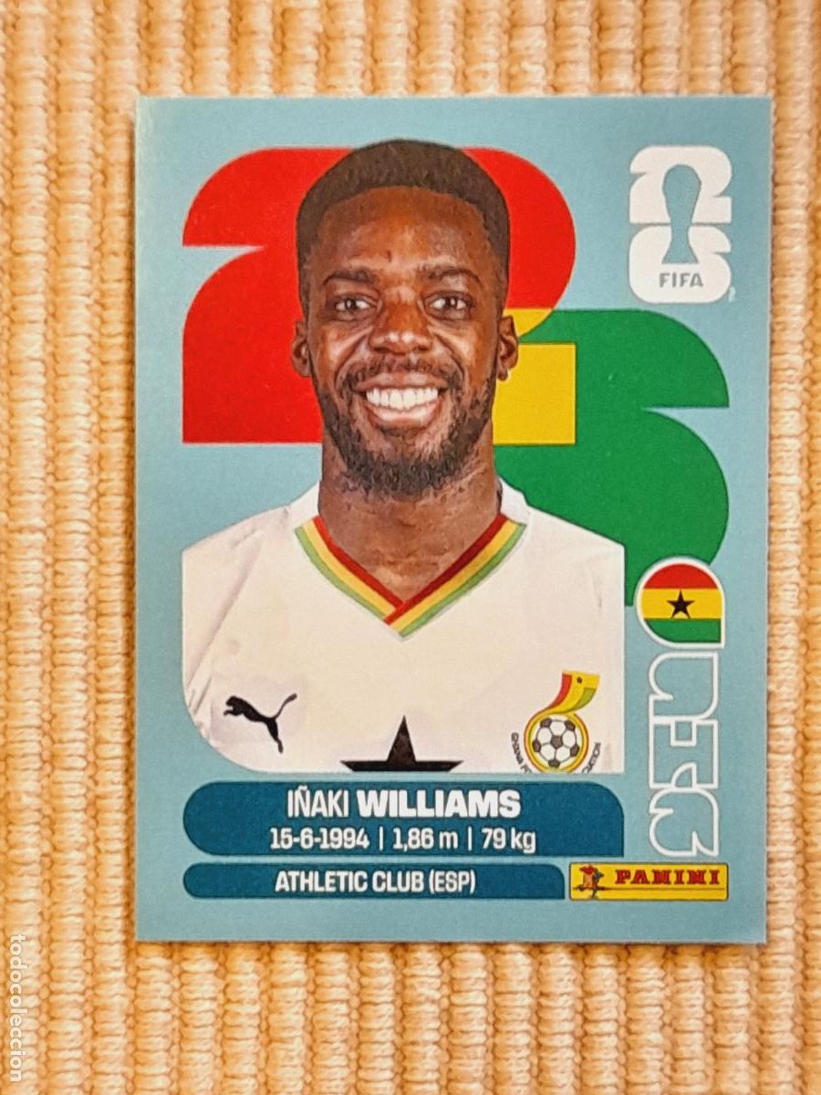 Cromos de F&uacute;tbol: CROMO GHA 15 I&ntilde;aki Williams, GHANA. FIFA WORLD CUP 2026 (MUNDIAL MEXICO EE.UU CANADA) STICKERS