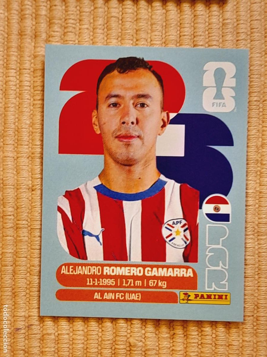 Cartes &agrave; collectionner de Football: CROMO PAR 16 Romero Gamarra, PARAGUAY. FIFA WORLD CUP 2026 (MUNDIAL MEXICO EE.UU CANADA) STICKERS