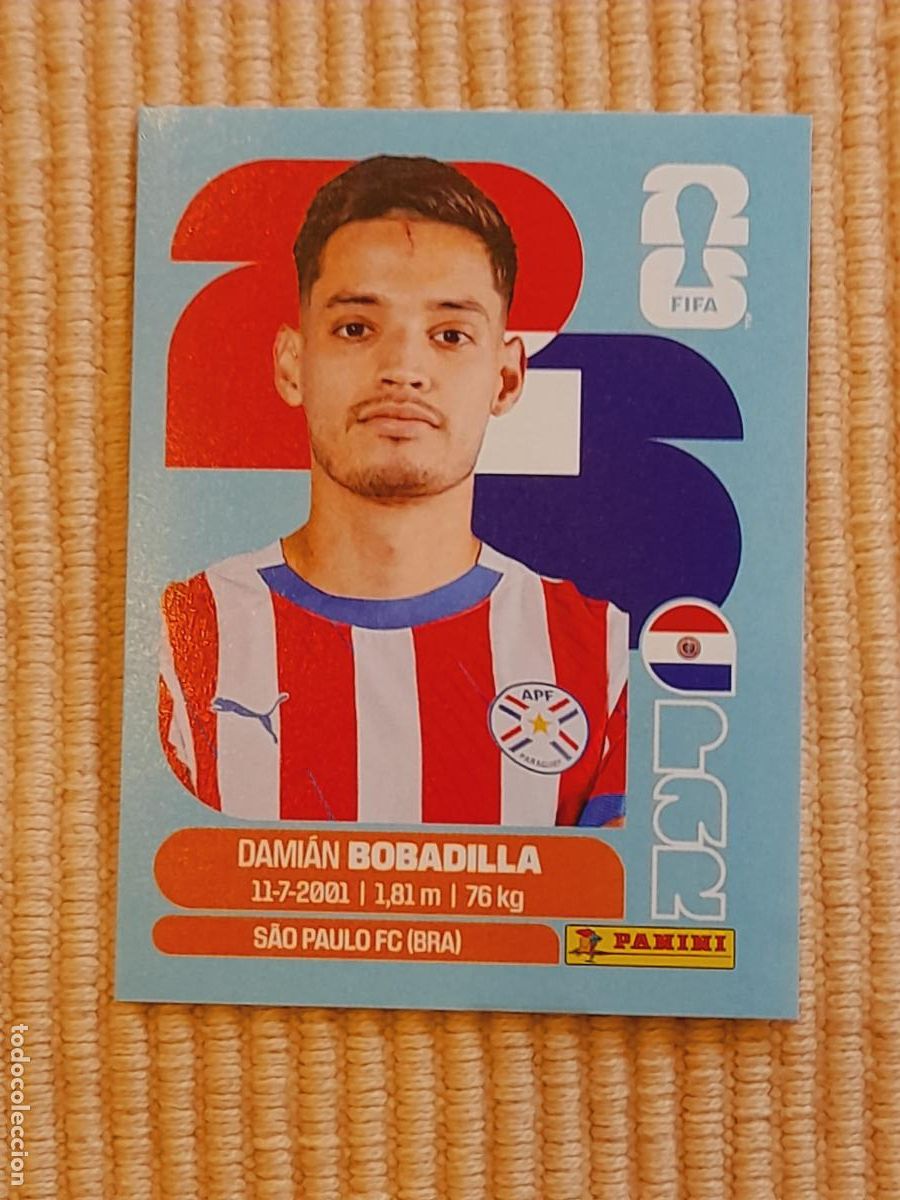 Cartes &agrave; collectionner de Football: CROMO PAR 11 Dami&aacute;n Bobadilla, PARAGUAY. FIFA WORLD CUP 2026 (MUNDIAL MEXICO EE.UU CANADA) STICKERS