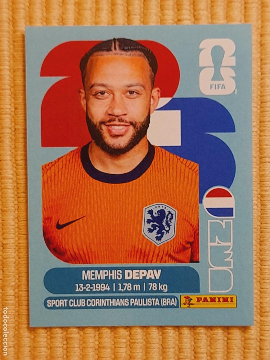 Cartes &agrave; collectionner de Football: CROMO NED 17 Memphis Depay, PAISES BAJOS. FIFA WORLD CUP 2026 (MUNDIAL MEXICO EE.UU CANADA) STICKERS
