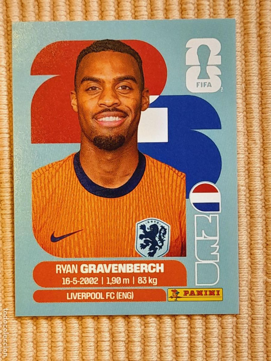 Cartes &agrave; collectionner de Football: CROMO NED 11 Ryan Gravenberch PAISES BAJOS FIFA WORLD CUP 2026 (MUNDIAL MEXICO EE.UU CANADA) STICKER