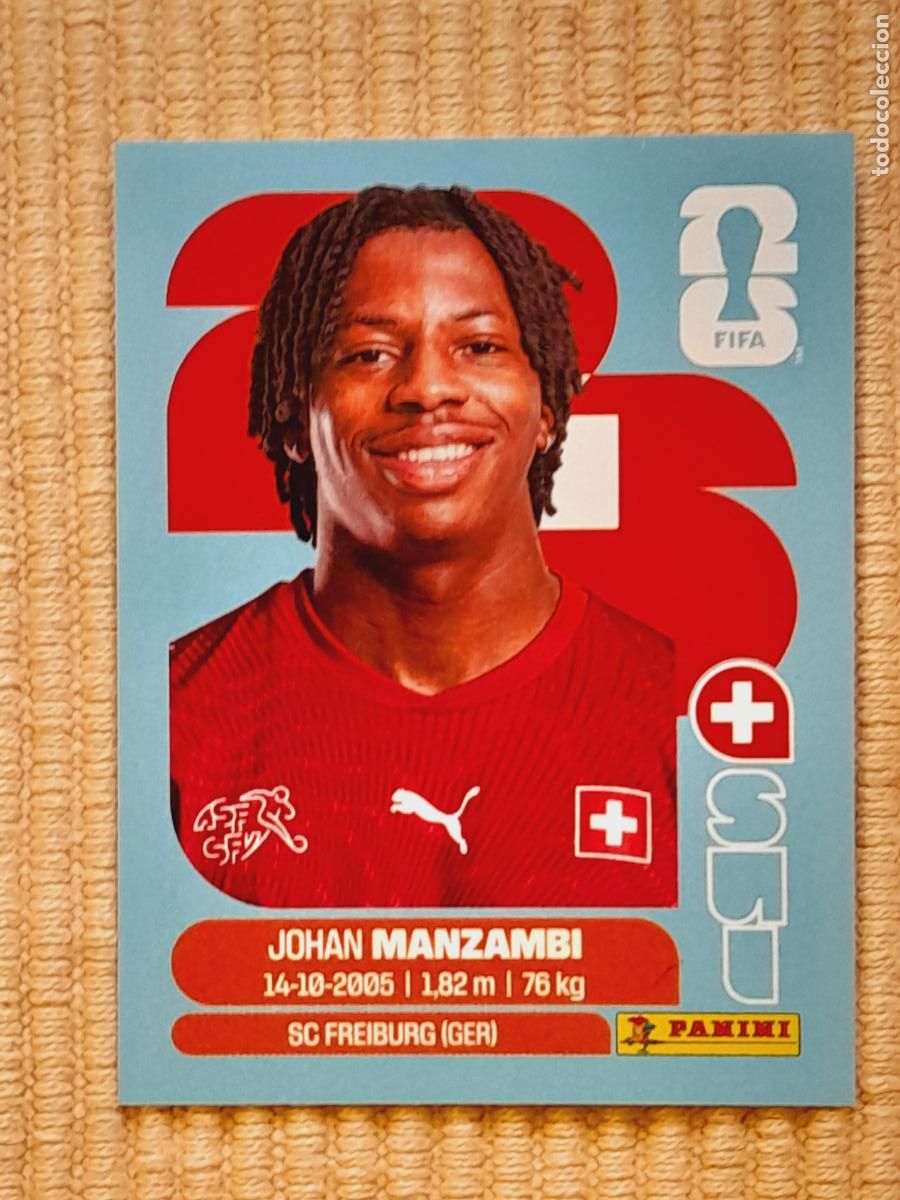 Cromos de F&uacute;tbol: CROMO SUI 15 Johan Manzambi, SUIZA. FIFA WORLD CUP 2026 (MUNDIAL MEXICO EE.UU CANADA) STICKER