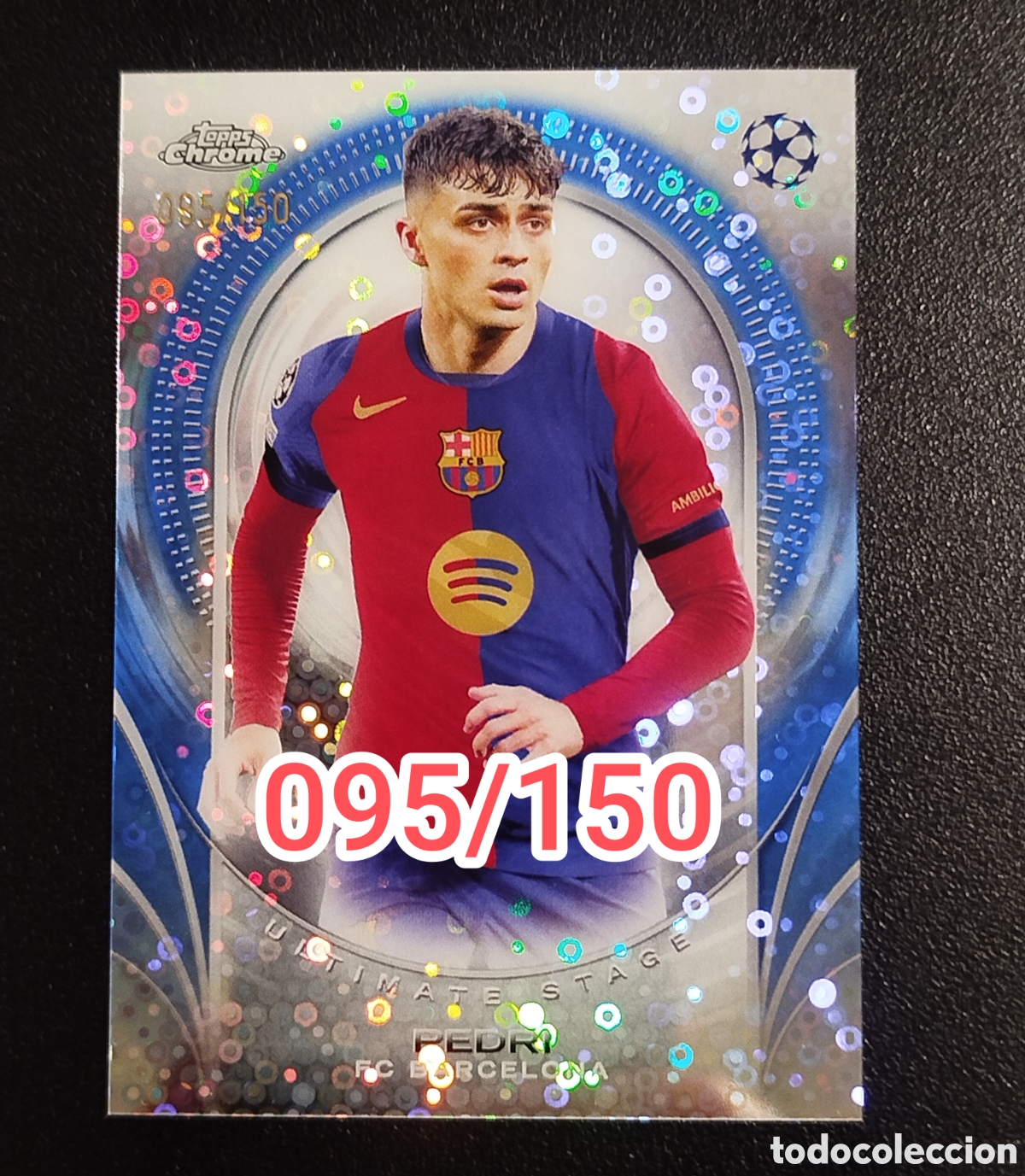 Cromos de F&uacute;tbol: NUMERADA /150 PEDRI ULTIMATE STAGE CHROME FC BARCELONA BAR&Ccedil;A TOPPS UEFA CLUB FLAGSHIP CARD CROMO