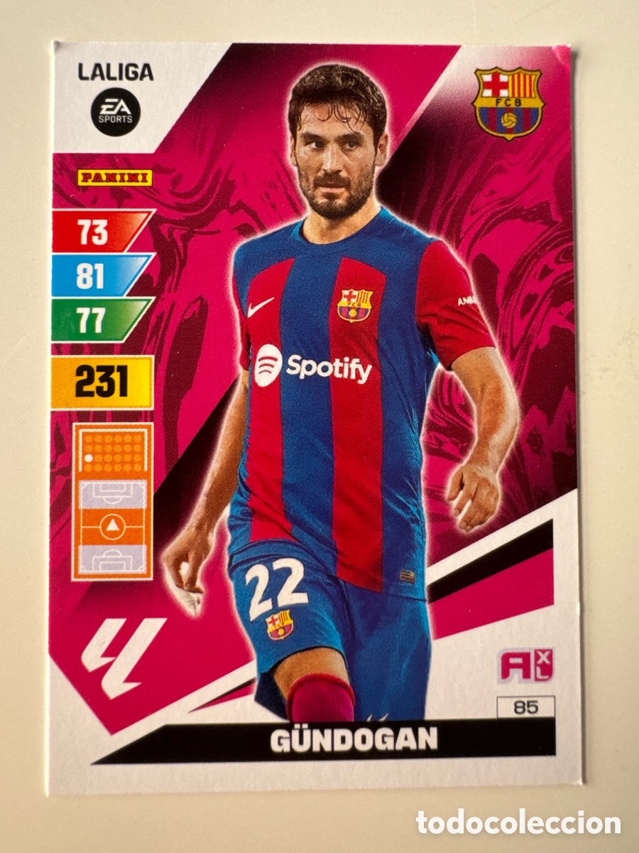 Cromos de F&uacute;tbol: PANINI ADRENALYN XL La Liga 2023 2024 23 24 G&uuml;ndoğan FC Barcelona N&ordm; 85