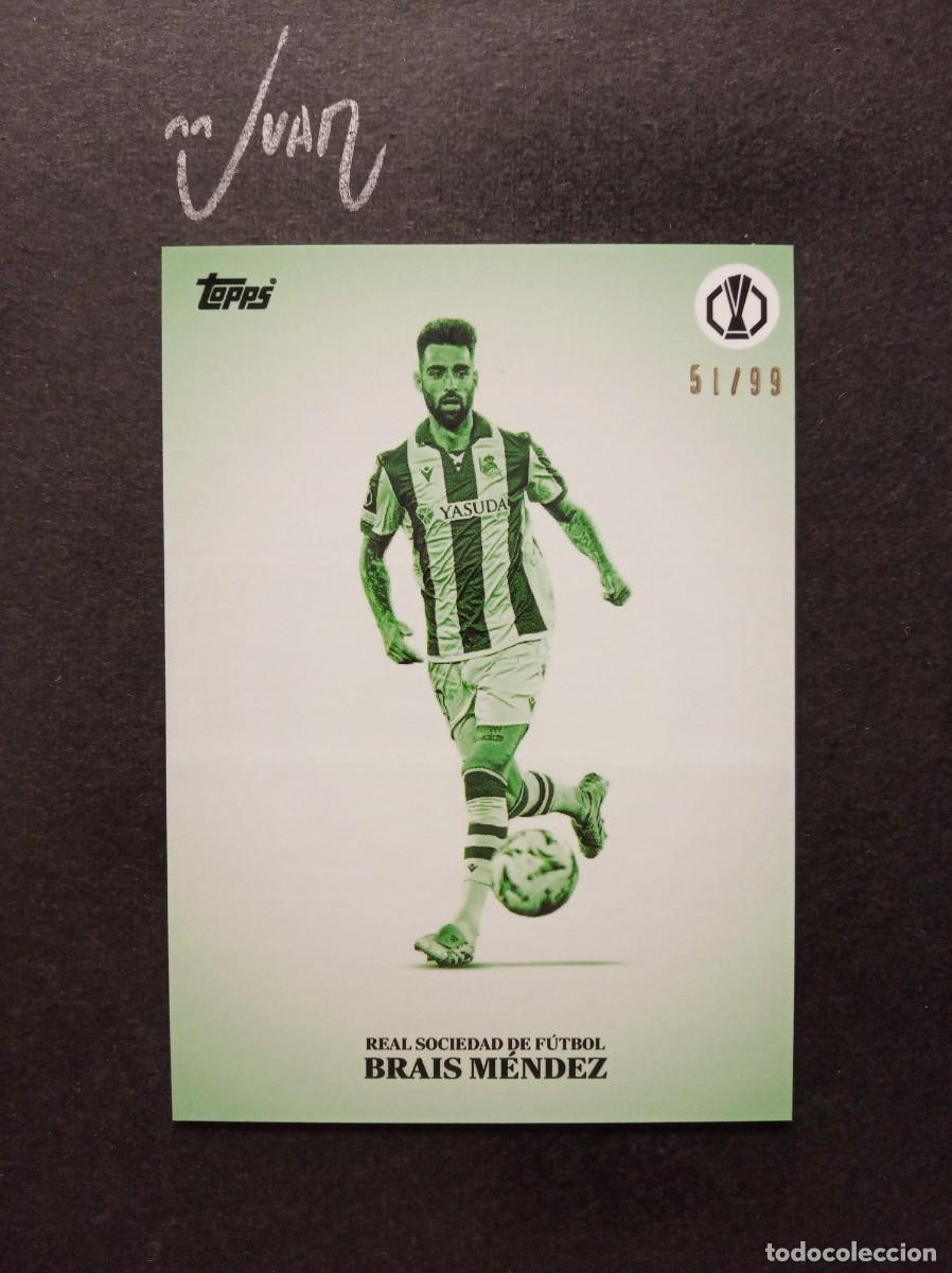 Cromos de F&uacute;tbol: NUMERADA #/99 PARALELA GREEN BRAIS MENDEZ REAL SOCIEDAD ⚽ PANINI &reg; SIMPLICIDAD 2025 2024 24 25 NUEVO