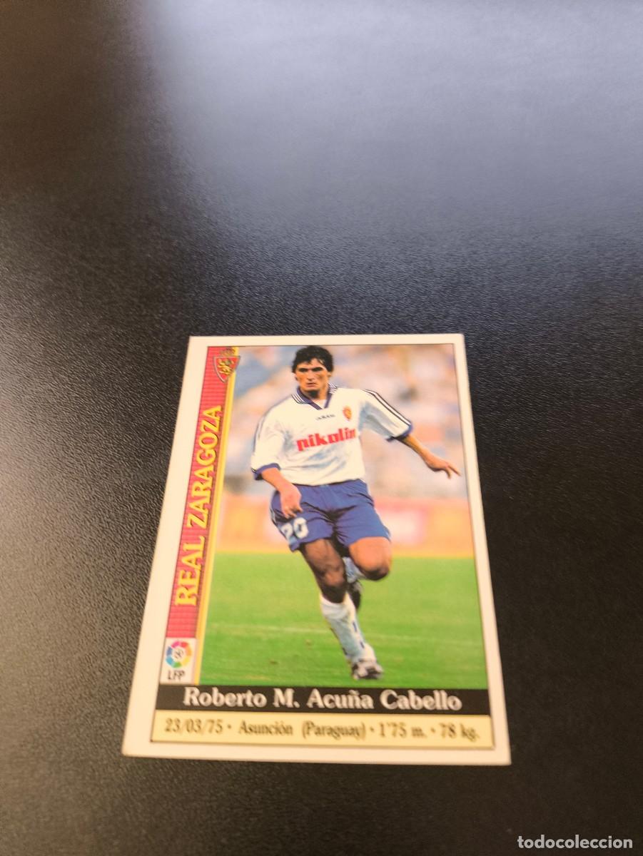 Cromos de F&uacute;tbol: 156 Acu&ntilde;a REAL ZARAGOZA MUNDICROMO FICHAS LIGA 1999 2000 99 00 NO PANINI ESTE