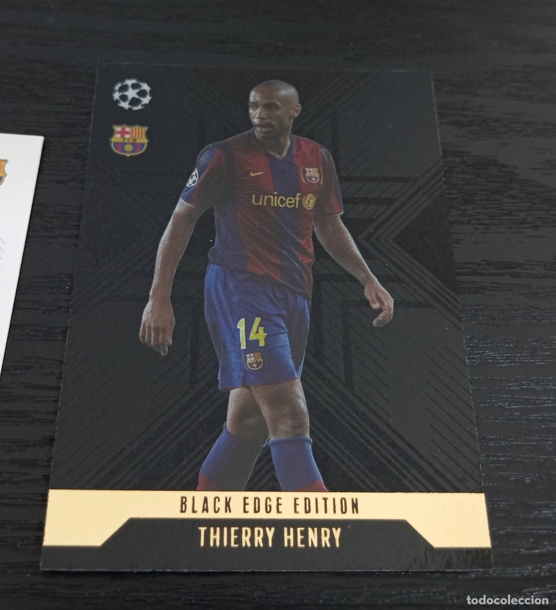 Cromos de F&uacute;tbol: -TOPPS MATCH ATTAX 24-25 EXTRA : BLA7 THIERRY HENRY ( BARCELONA ) -- BLACK EDGE EDITION -- BLA 7
